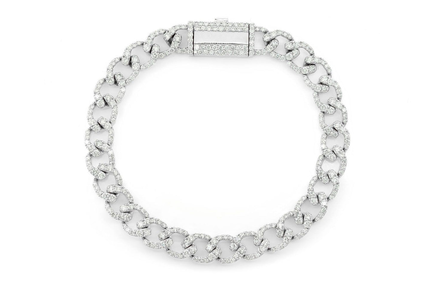 8MM ELONGATED MIAMI CUBAN DIAMOND BRACELET 14K SOLID GOLD 6.25CTW