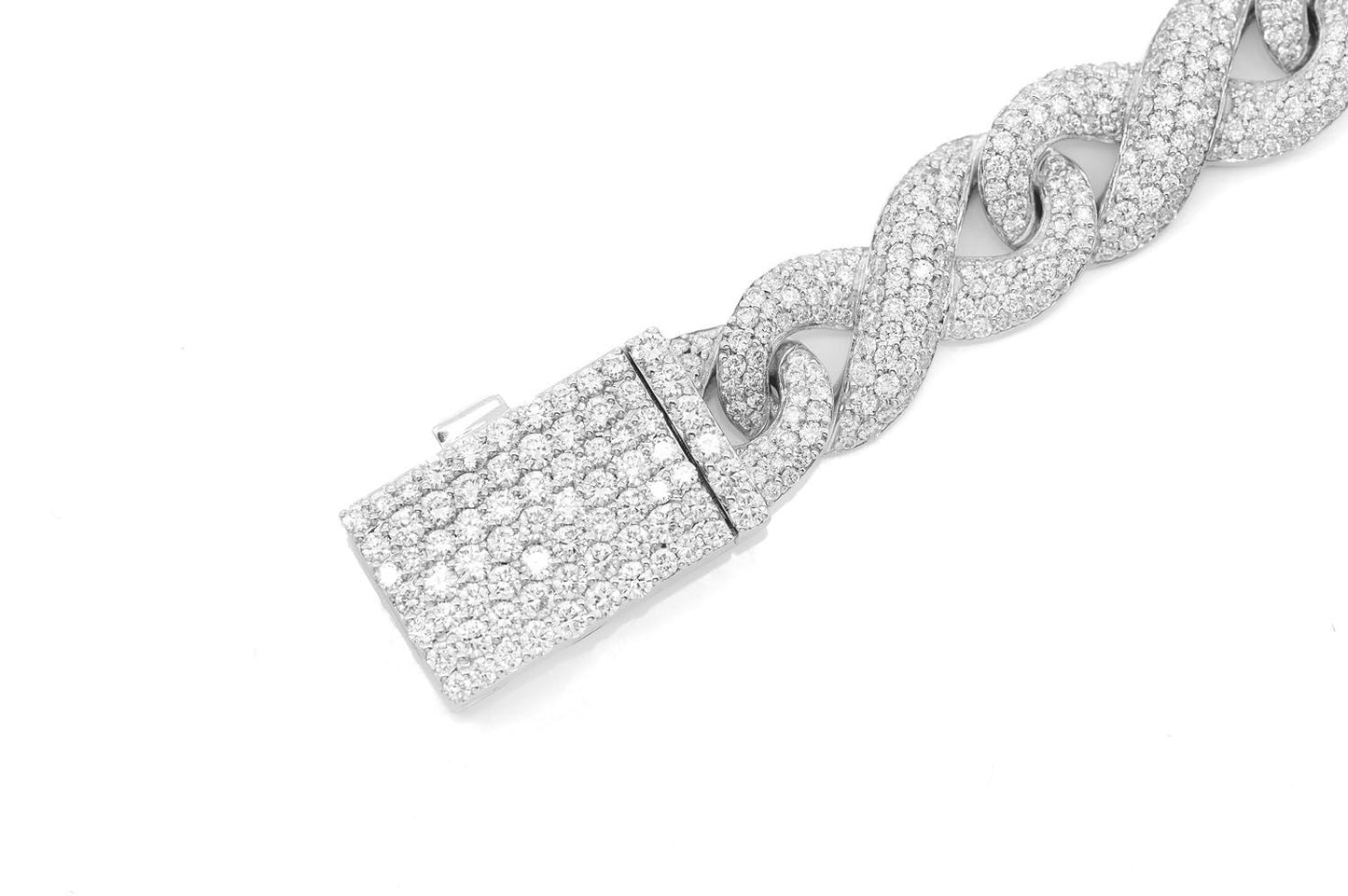 INFINITY LINK DIAMOND BRACELET 14K SOLID GOLD 7.00CTW