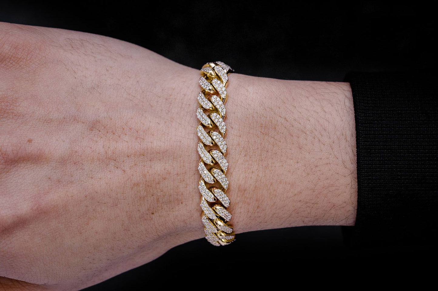 10MM MIAMI CUBAN LINK DIAMOND BRACELET 14K SOLID GOLD 5.00CTW