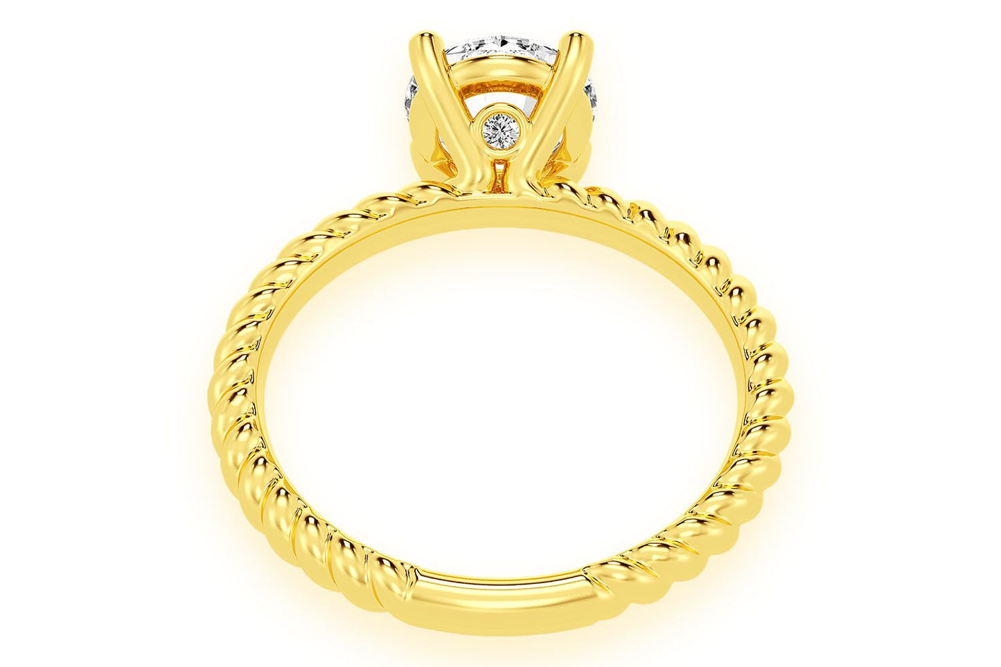 1.25CT ROUND - TWIST BAND - DIAMOND ENGAGEMENT RING