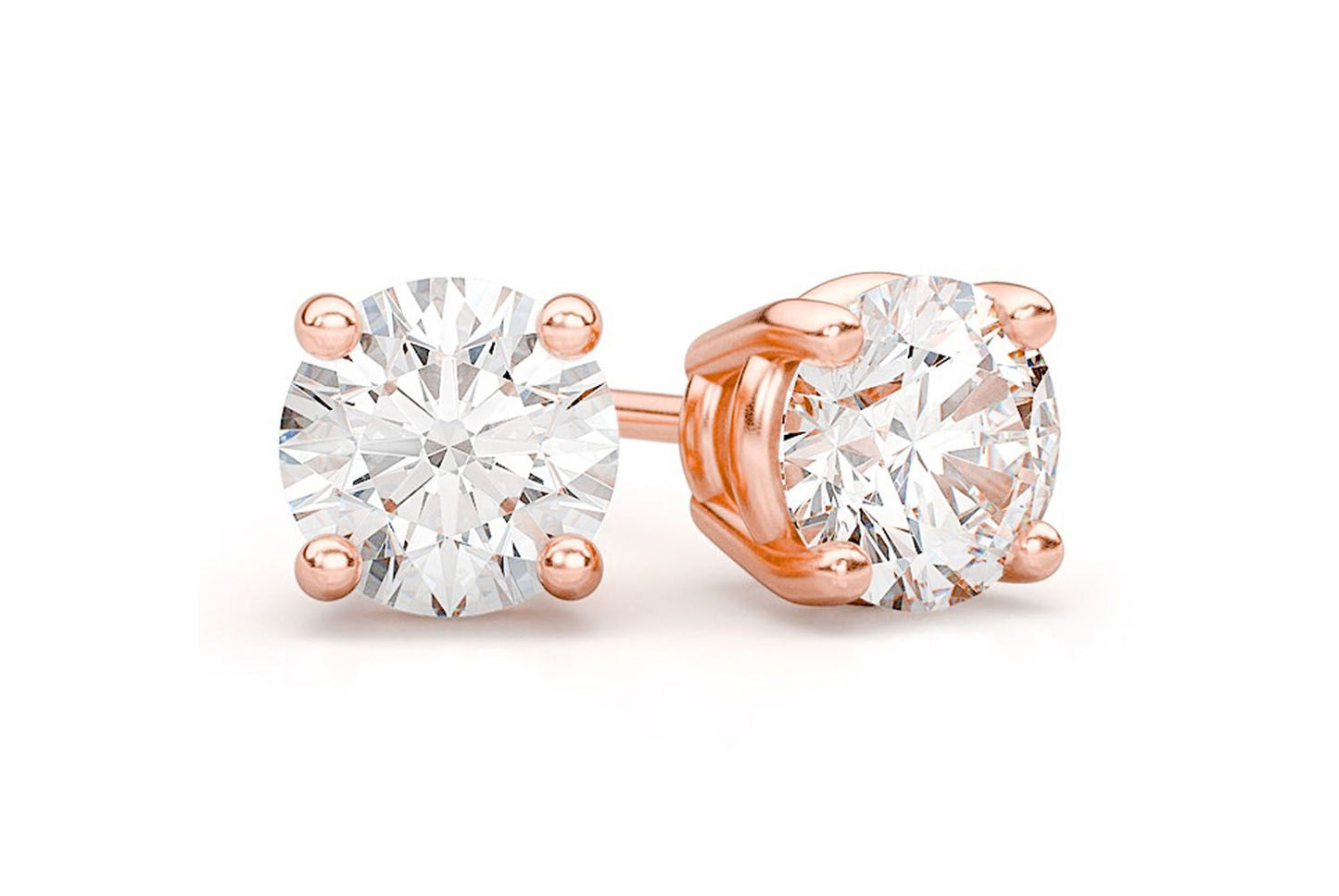 4.50CTW SOLITAIRE STUD DIAMOND EARRINGS 14K SOLID GOLD