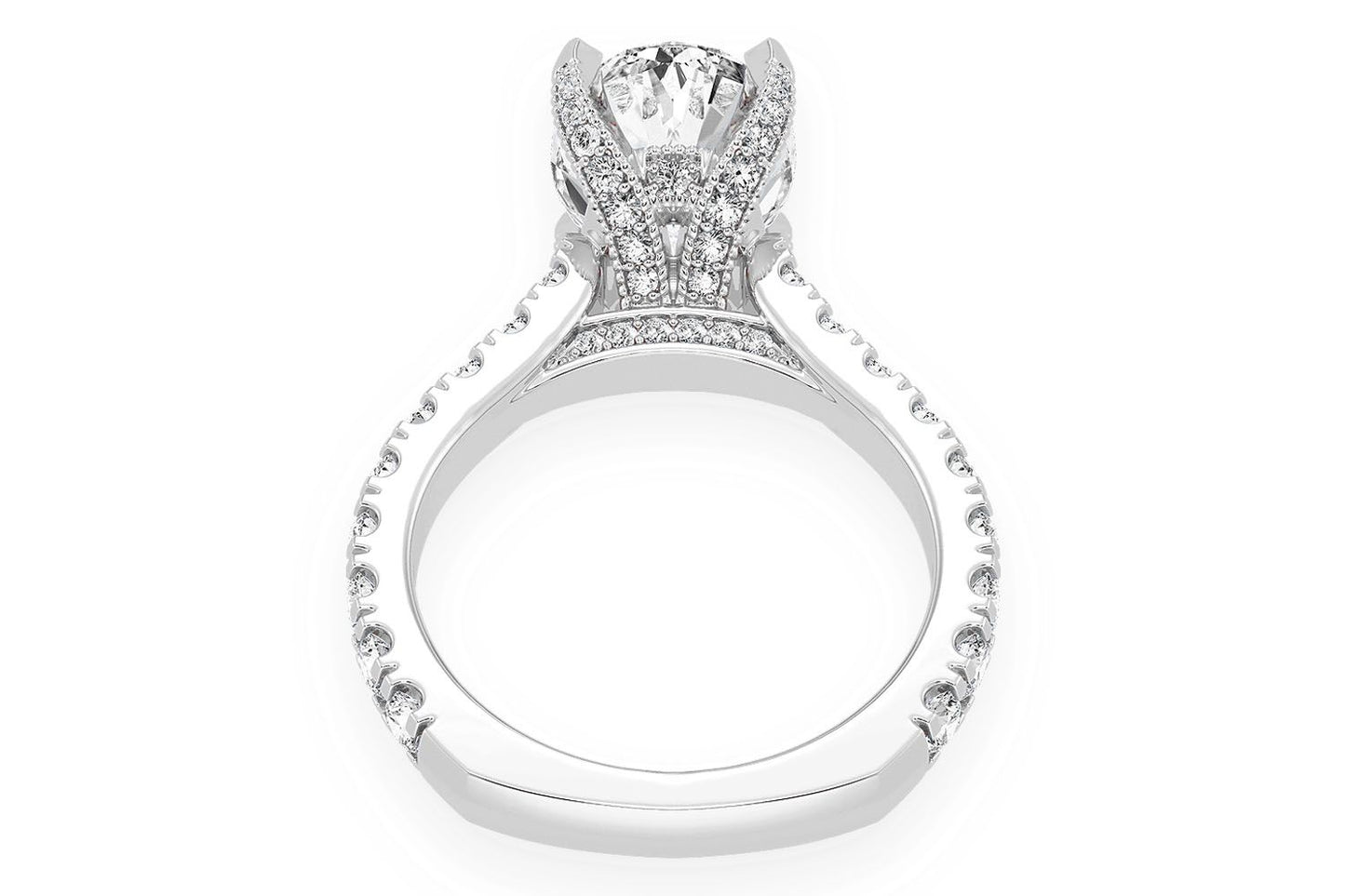 THINN - 3.00CT OVAL DIAMOND ENGAGEMENT RING 14K SOLID GOLD