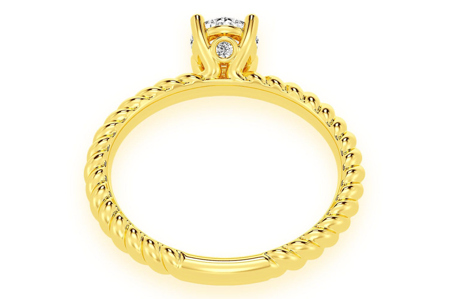 .50CT ROUND SOLITAIRE - TWIST BAND - DIAMOND ENGAGEMENT RING