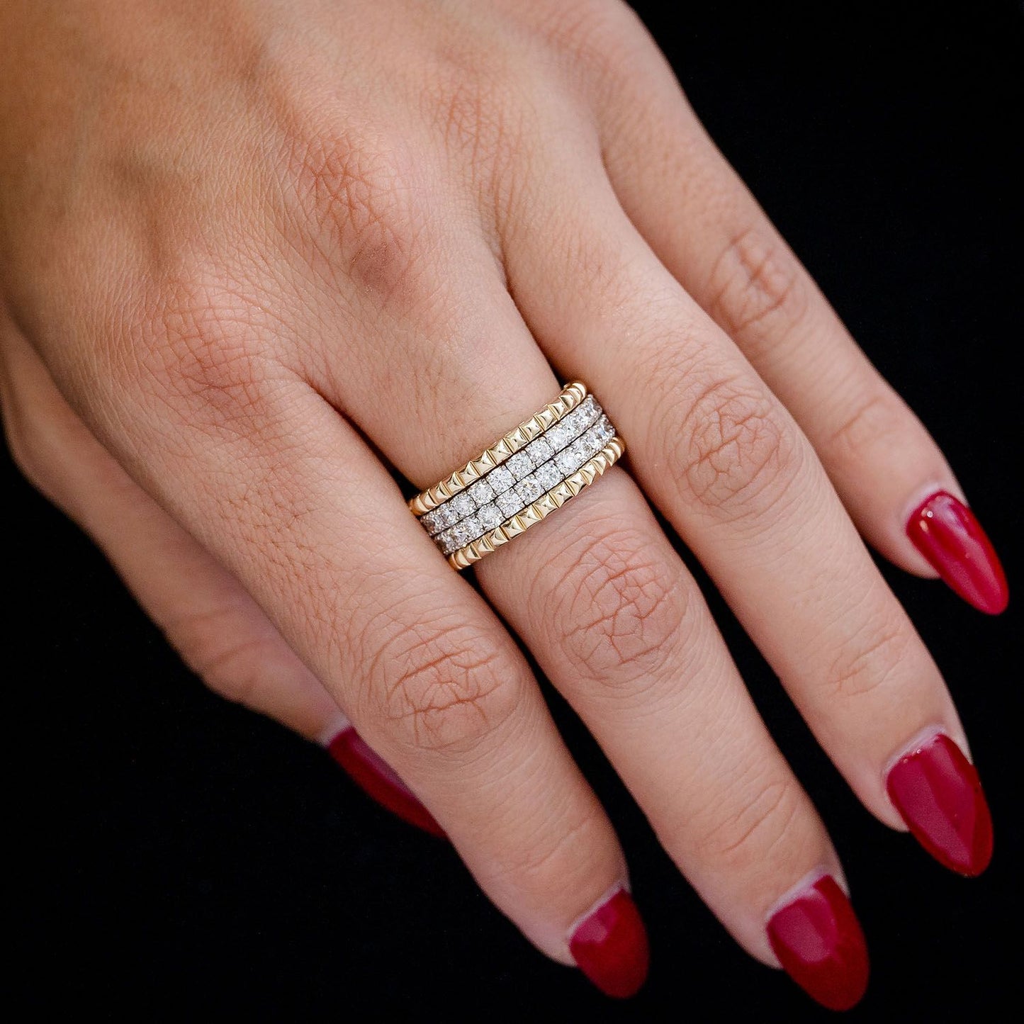 DIAMOND FLEX WRAP RING 14K SOLID GOLD 2.50CTW