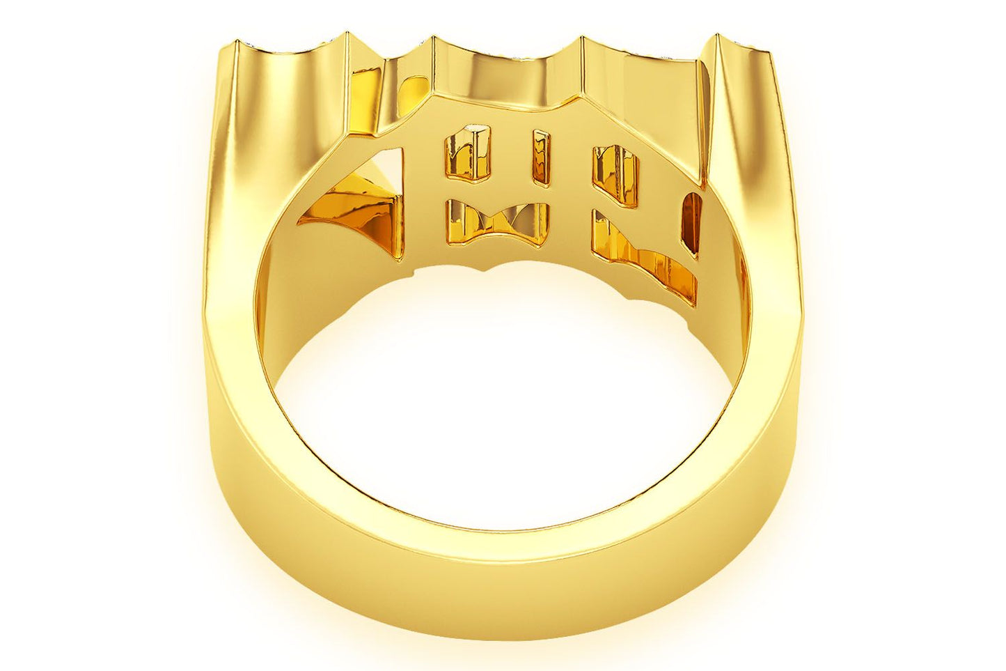 CUSTOM DATE OF BIRTH DIAMOND RING 14K SOLID GOLD 0.60CTW