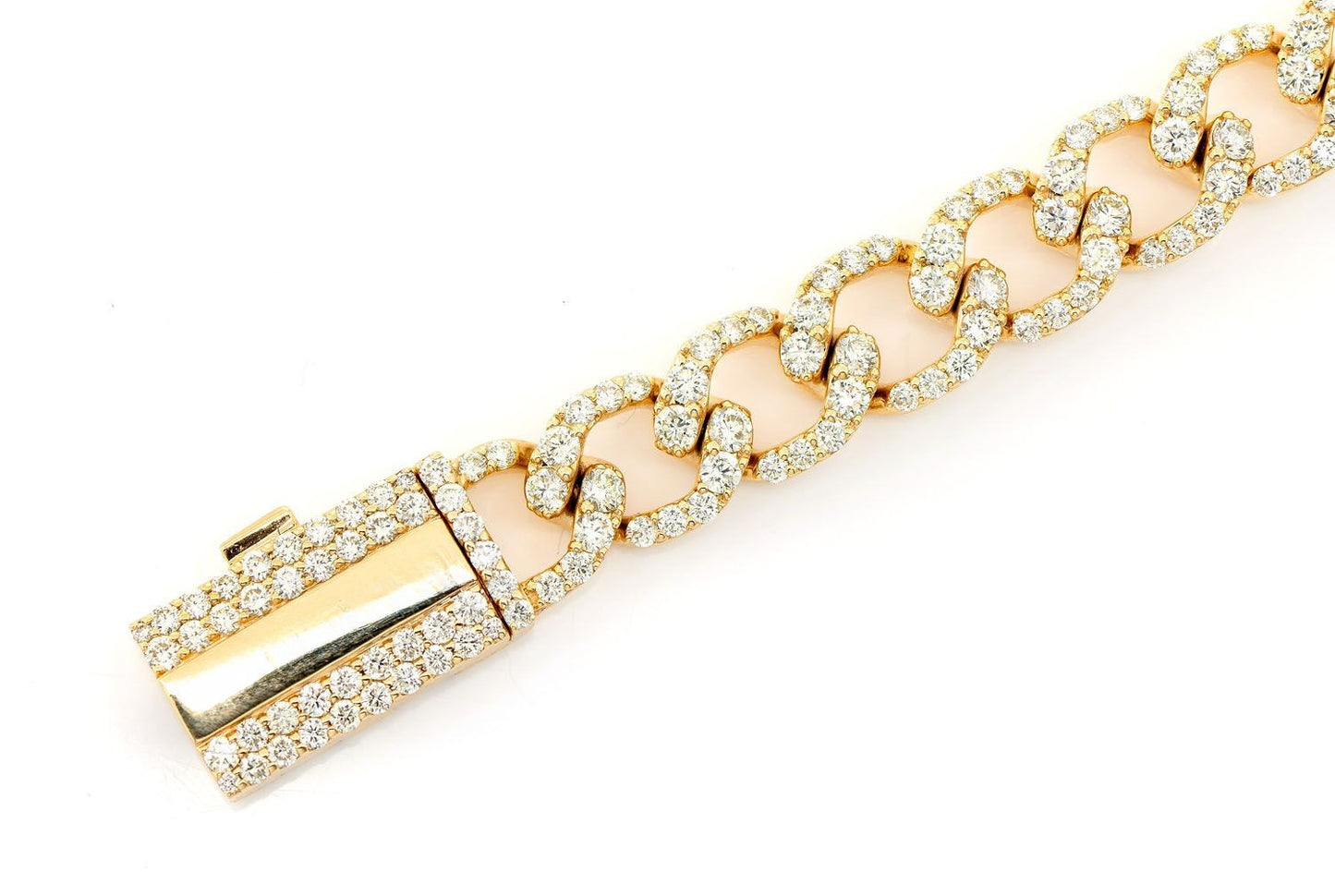 8MM ELONGATED MIAMI CUBAN DIAMOND BRACELET 14K SOLID GOLD 6.25CTW