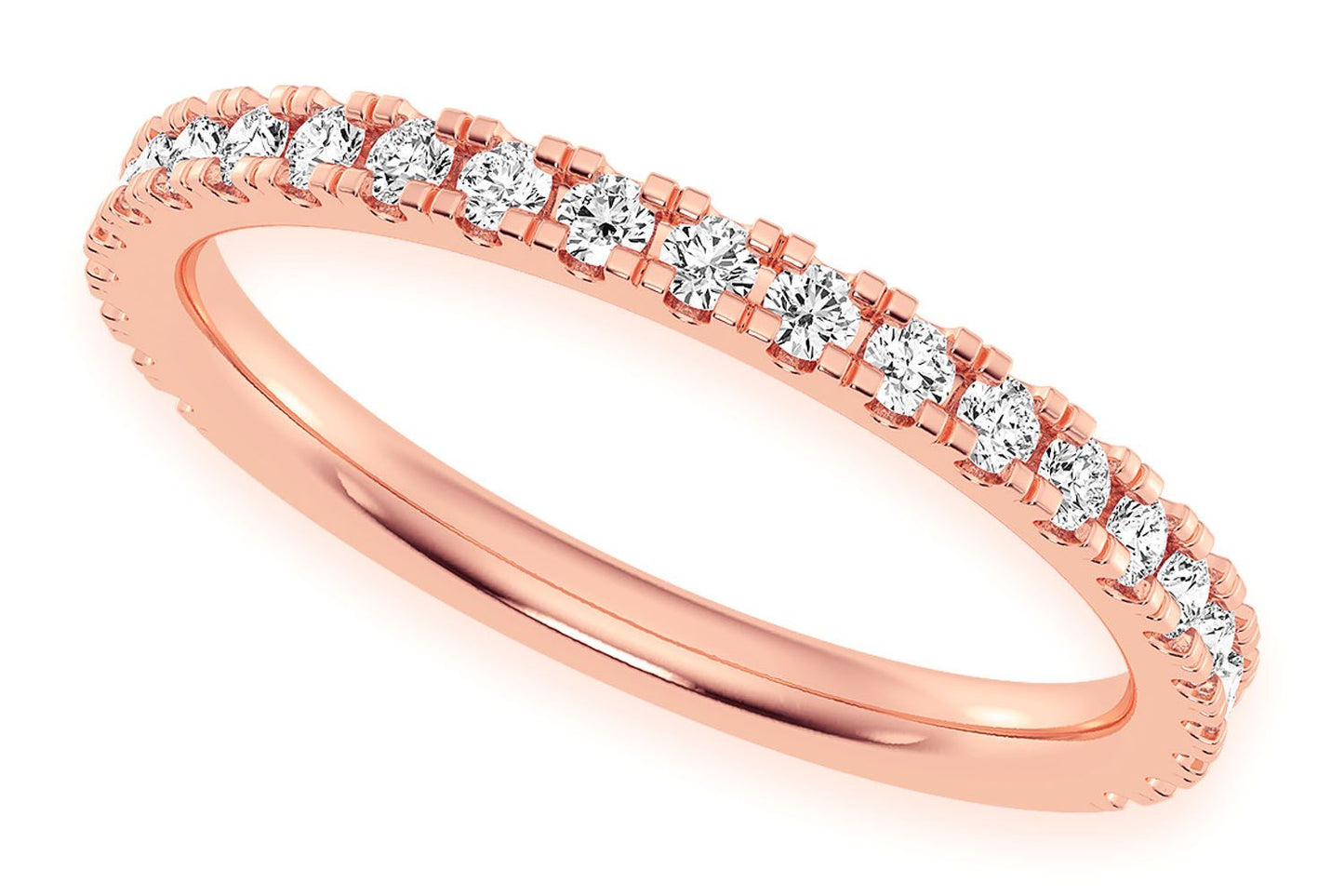 SINGLE ROW BAND 14K SOLID GOLD .3CTW