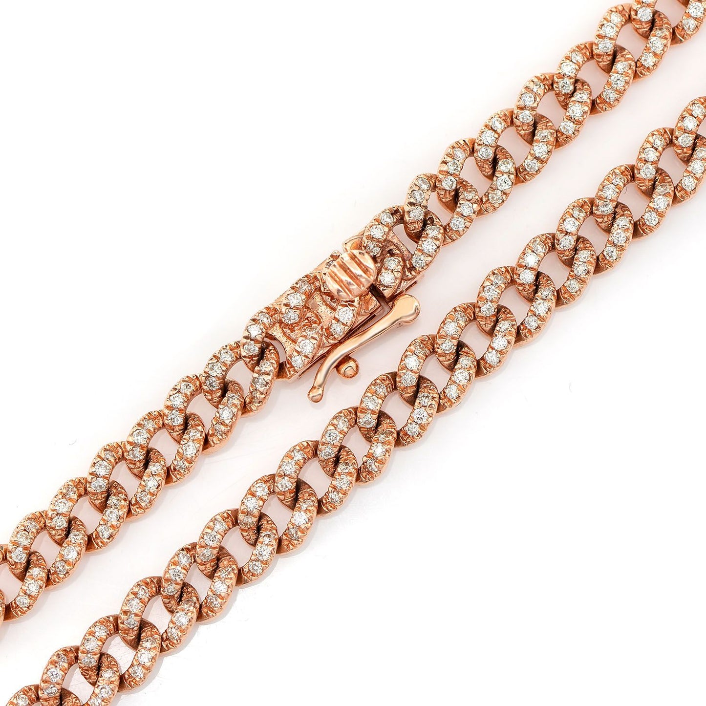 5MM CUBAN LINK DIAMOND NECKLACE 14K SOLID GOLD 2.75CTW