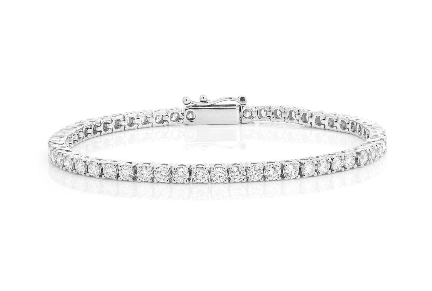 10PT PRONG SET DIAMOND TENNIS BRACELET 14K SOLID GOLD 4.50CTW