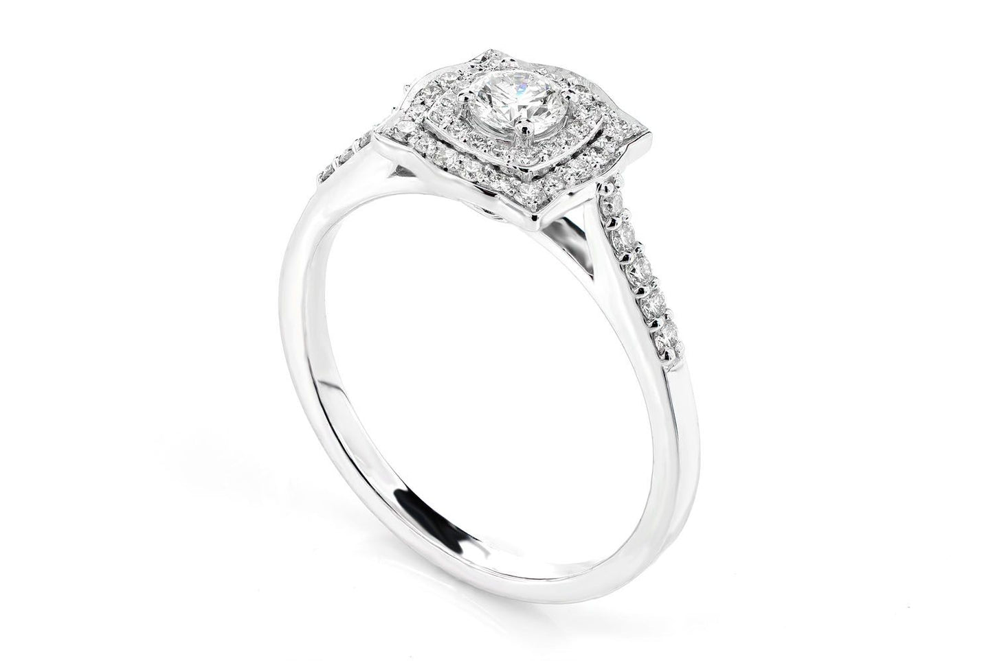 0.50CTW DOUBLE LAYER UNDER HEART - DIAMOND ENGAGEMENT RING