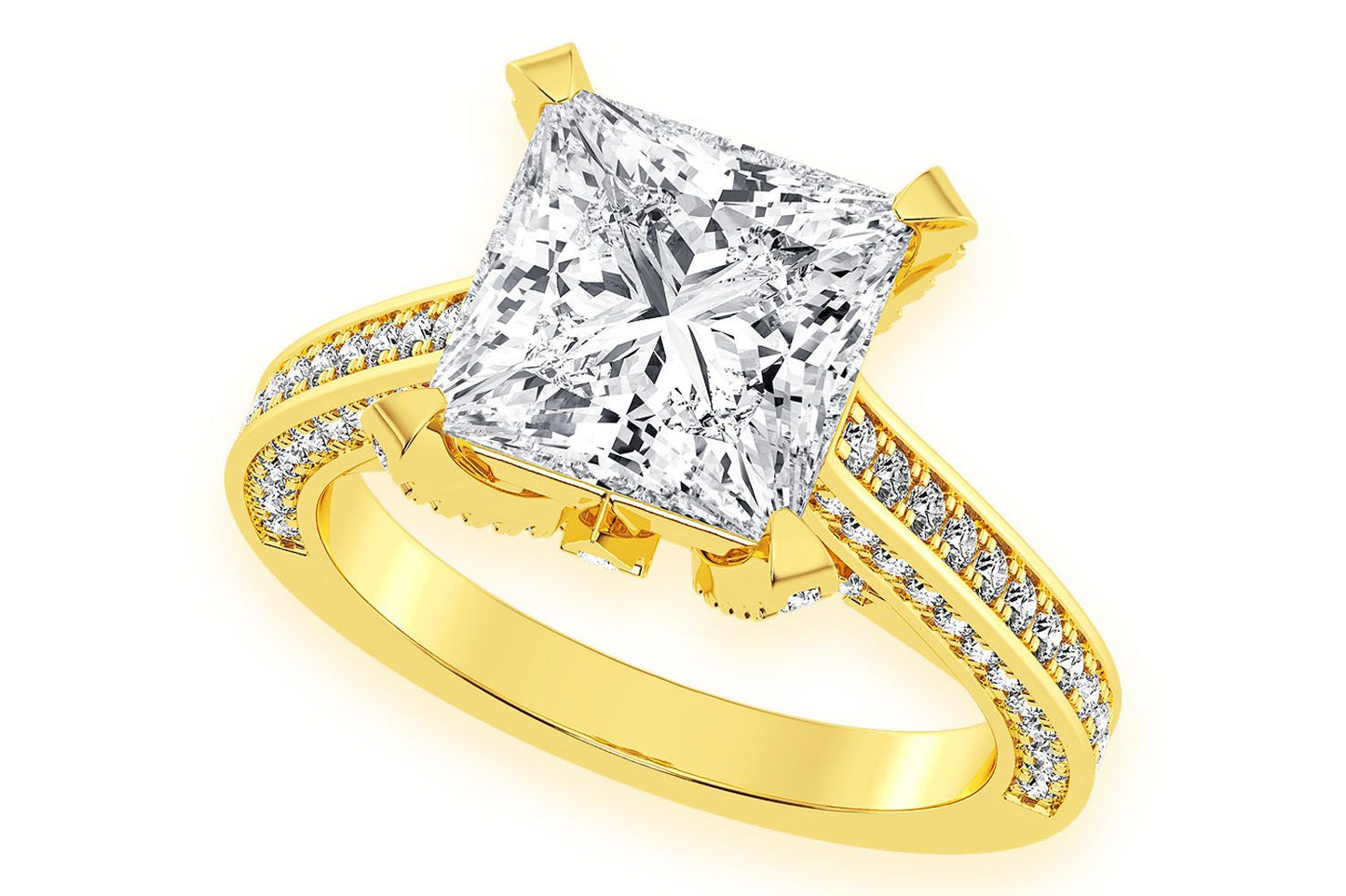 CHANT - 3.00CT PRINCESS CUT - DIAMOND ENGAGEMENT RING
