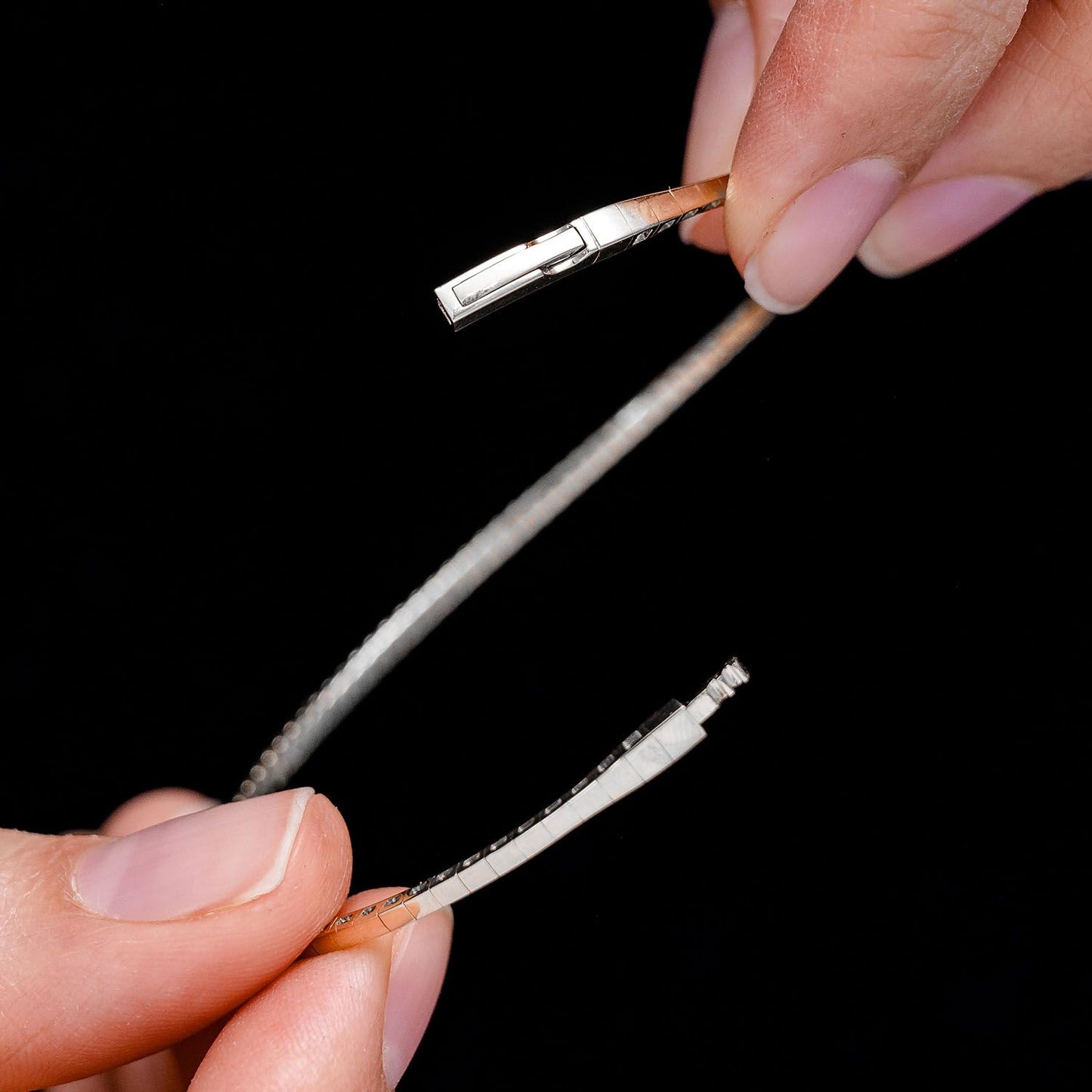 BRĂȚARĂ TENIS FLEXIBILĂ CU DIAMANTE, SET PRONG, AUR MASIV DE 14K, 0.70CT