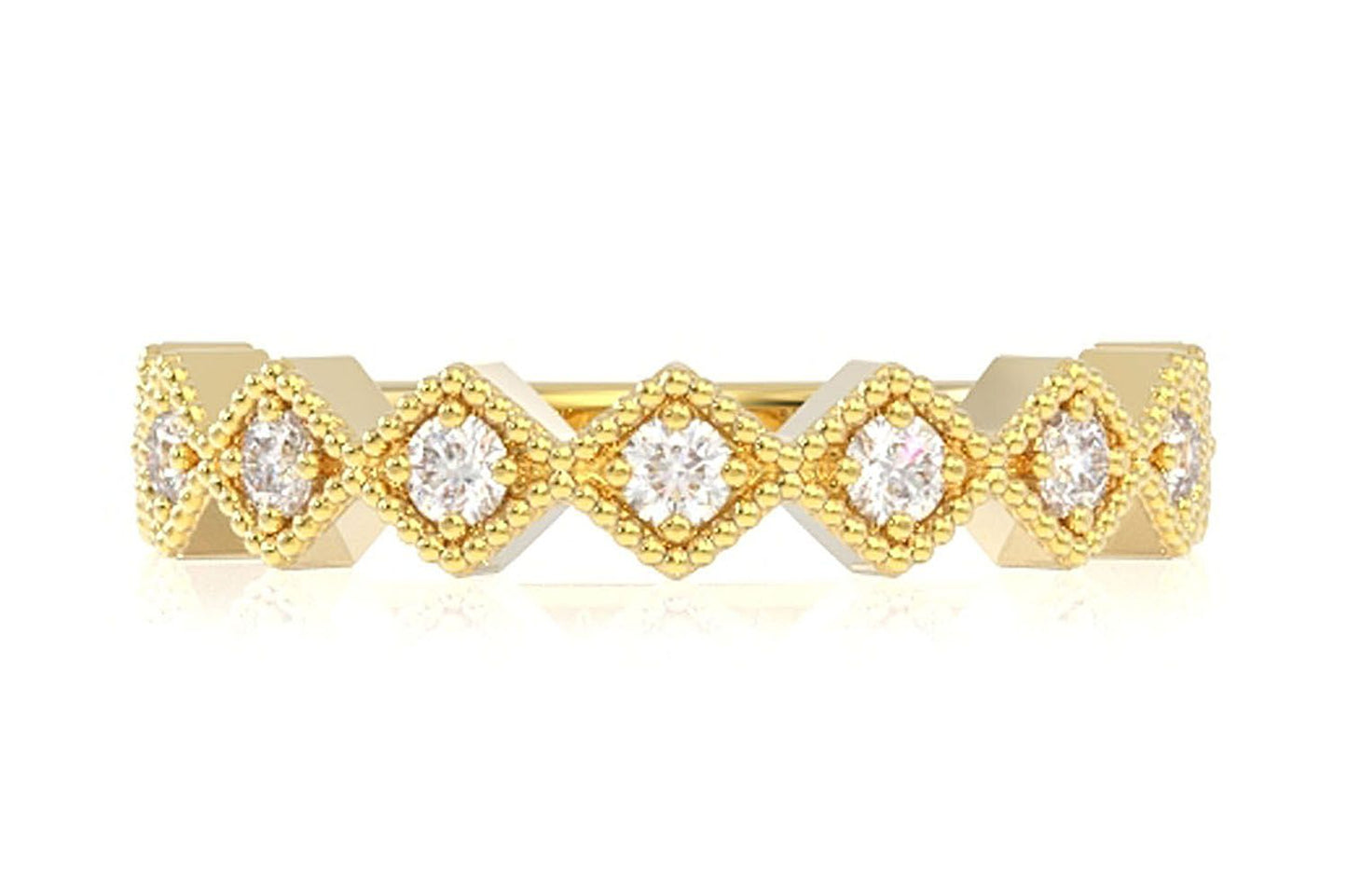 INEL CU DIAMANTE SUPRAVEZABILE, AUR MASIV DE 14K, 0.25CT