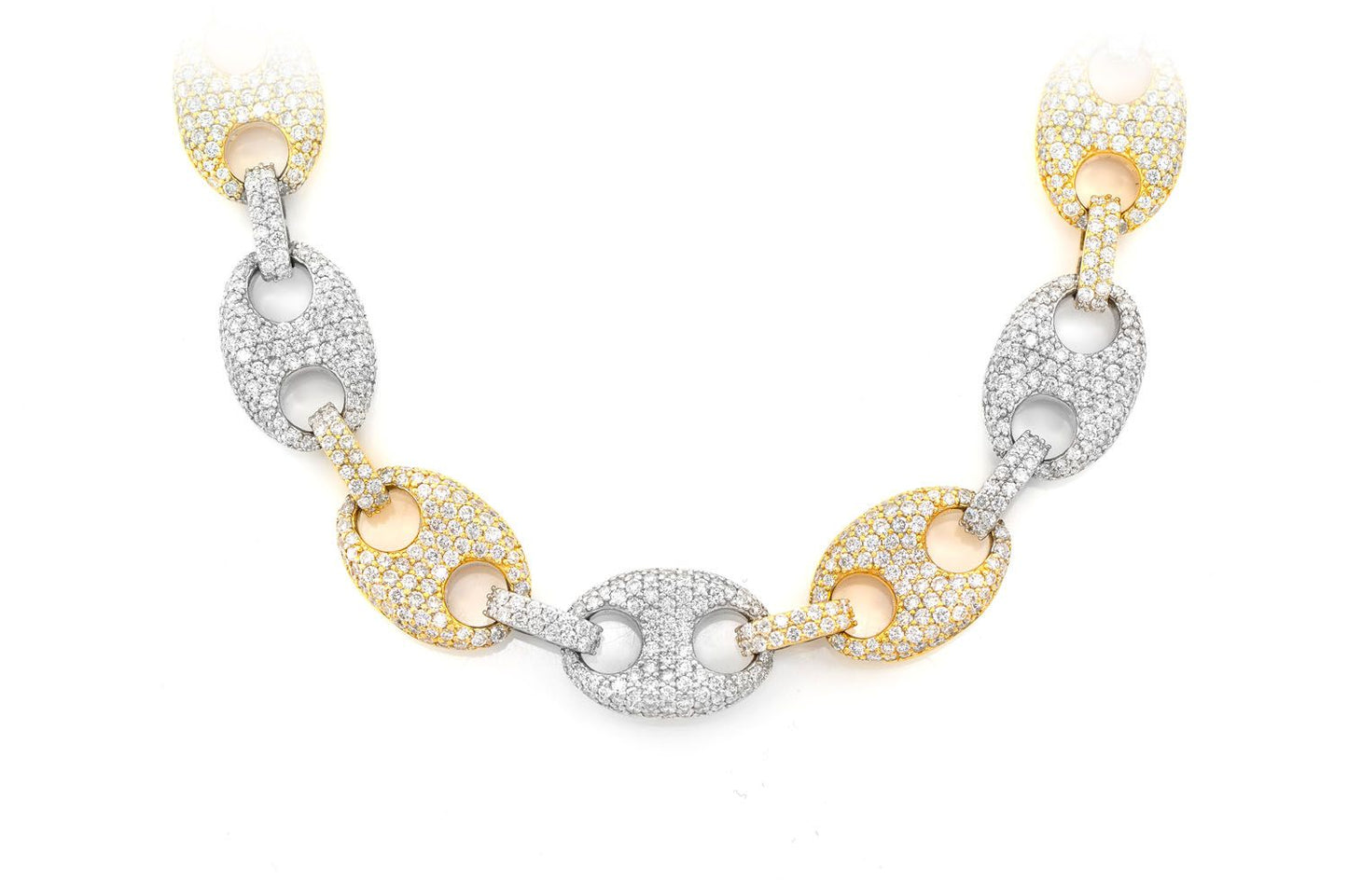 14MM MARINER LINK DIAMOND CHAIN 14K SOLID GOLD 30.25CTW