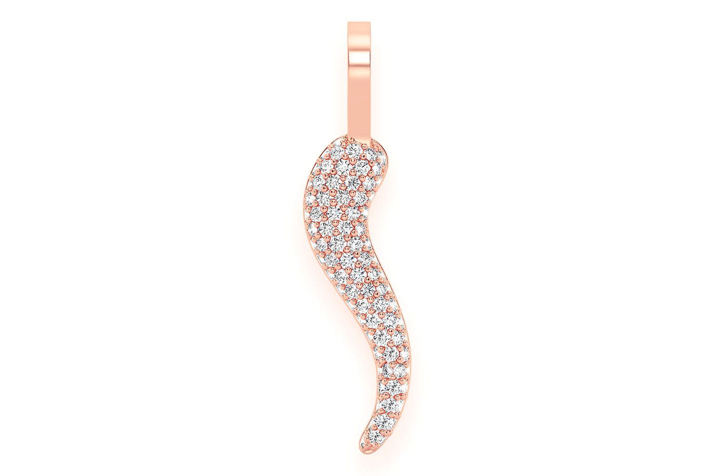 PANDANT ITALIAN CU DIAMANT, AUR MASIV DE 14K, 0.30CT