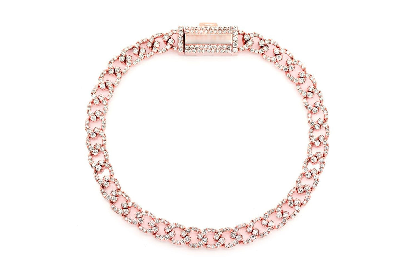 6MM ELONGATED MIAMI CUBAN DIAMOND BRACELET 14K SOLID GOLD 3.75CTW