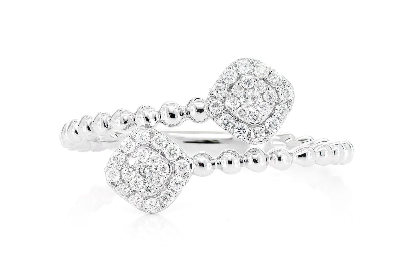 INEL CU ROMBUȘ ȘI MĂRGELE, AUR MASIV DE 14K, 0.15CT