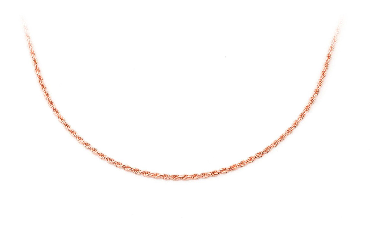 1MM ROPE 14K SOLID GOLD CHAIN