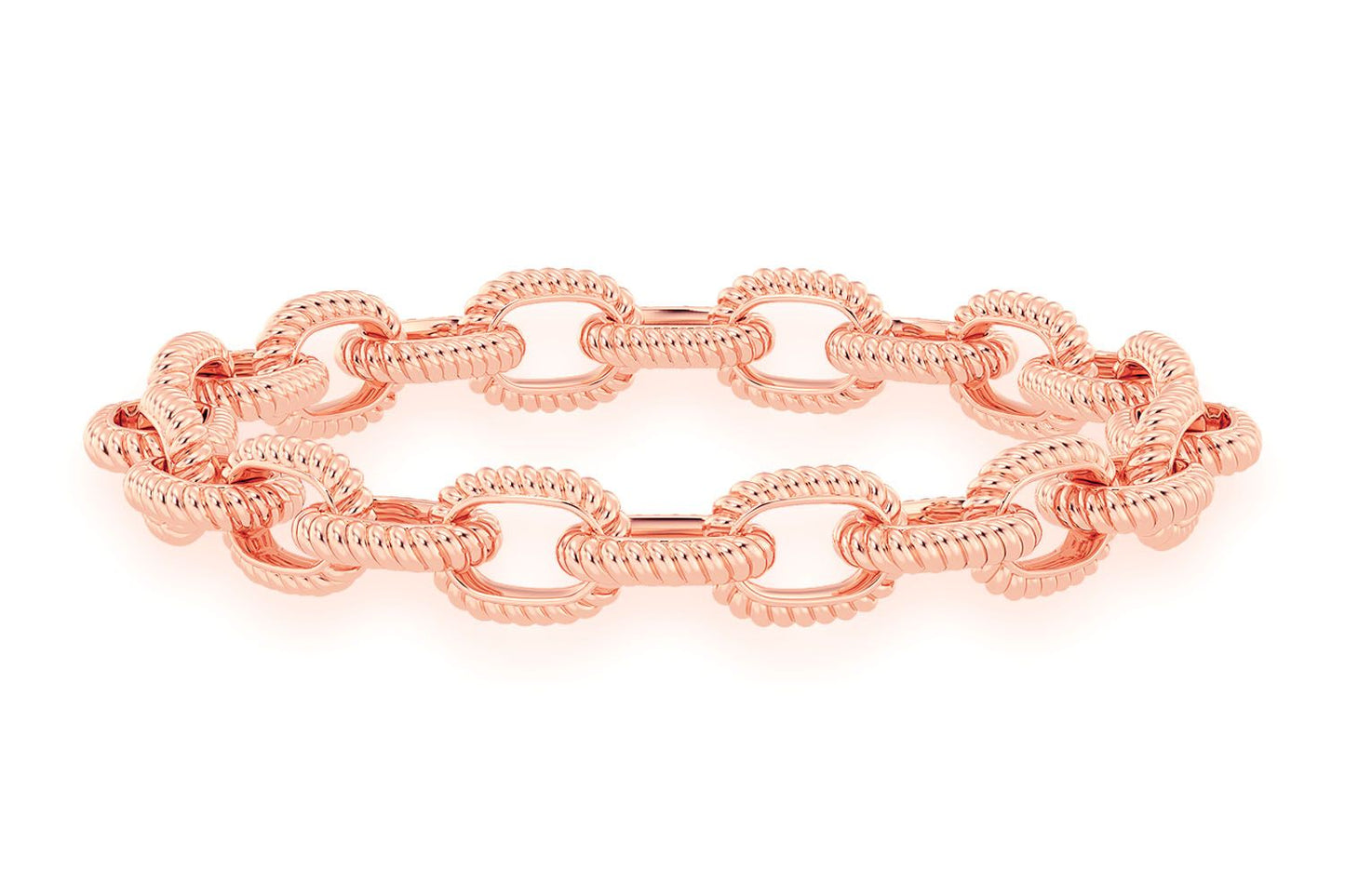 BRAIDED ROLO BRACELET 14K SOLID GOLD