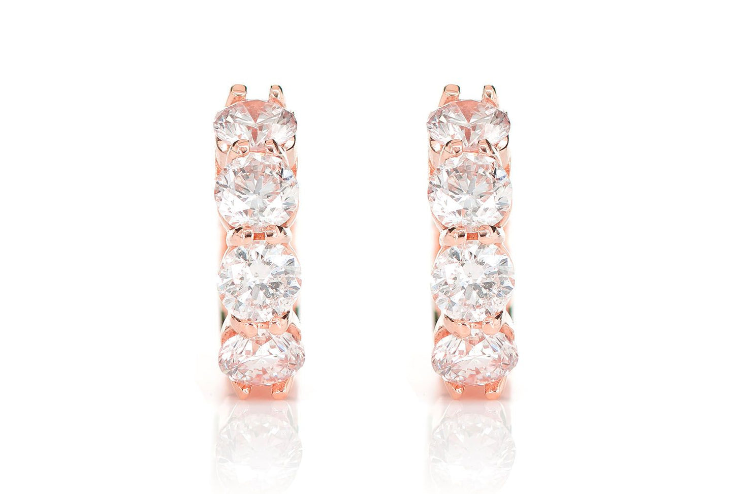 20PT DIAMOND HOOP EARRINGS 14K SOLID GOLD 1.60CTW