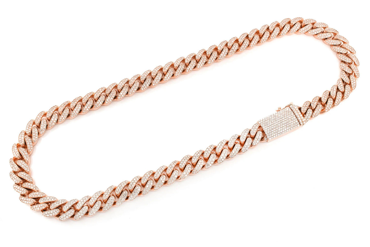 14MM MIAMI CUBAN LINK DIAMOND NECKLACE 14K SOLID GOLD 24.00CTW