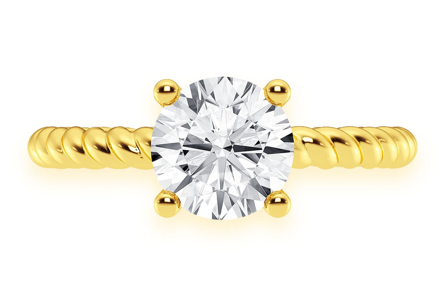 1.25CT ROUND - TWIST BAND - DIAMOND ENGAGEMENT RING
