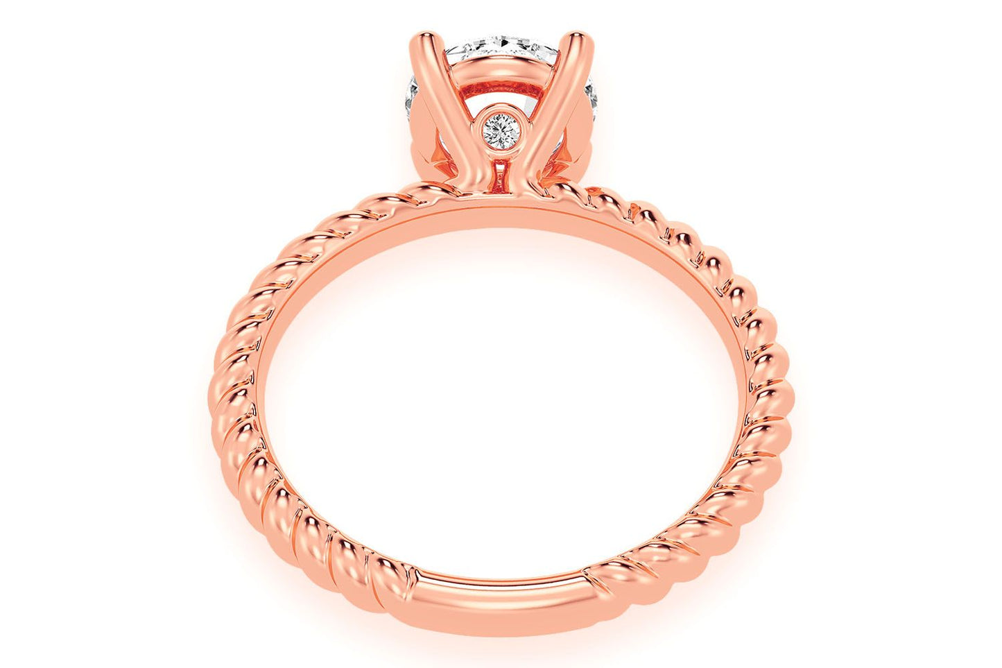 1.25CT ROUND - TWIST BAND - DIAMOND ENGAGEMENT RING