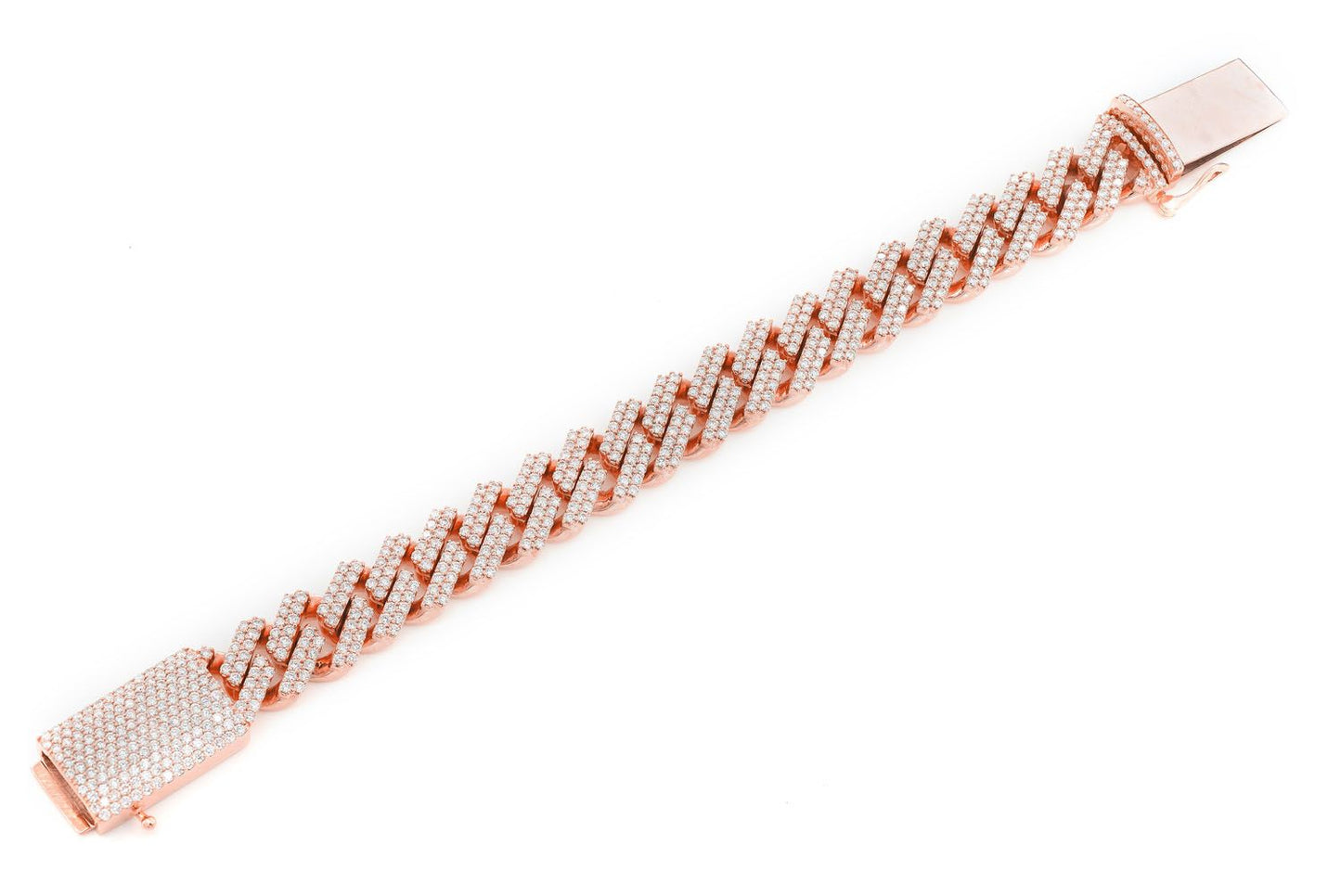14MM RAISED MIAMI CUBAN DIAMOND BRACELET 14K SOLID GOLD 13.75CTW
