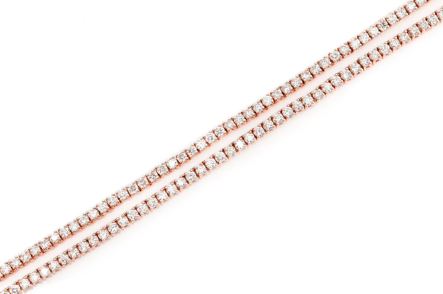 COLIER TENIS CU 2 VÂRFURI, AUR MASIV DE 14K, 5.50 CT