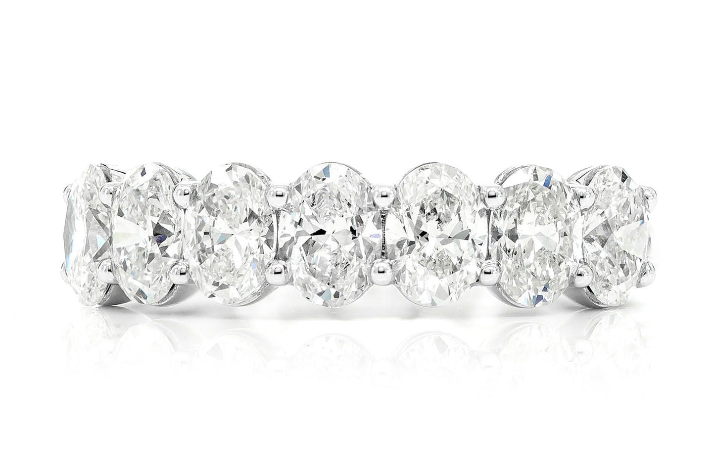 30PTR OVAL DIAMOND BAND 14K SOLID GOLD 2.17CTW