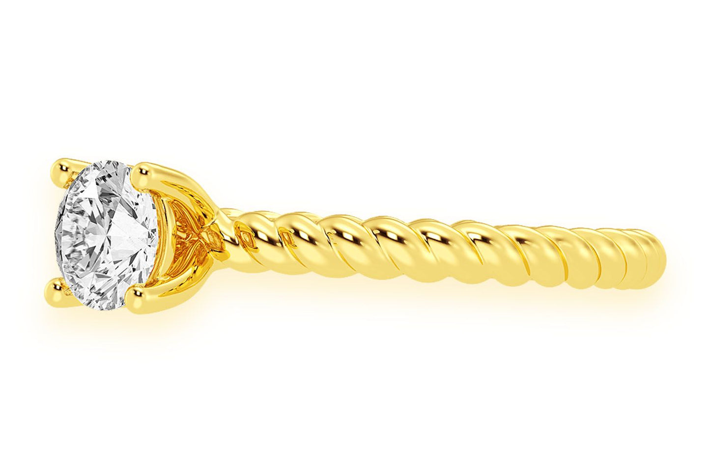 .50CT ROUND SOLITAIRE - TWIST BAND - DIAMOND ENGAGEMENT RING