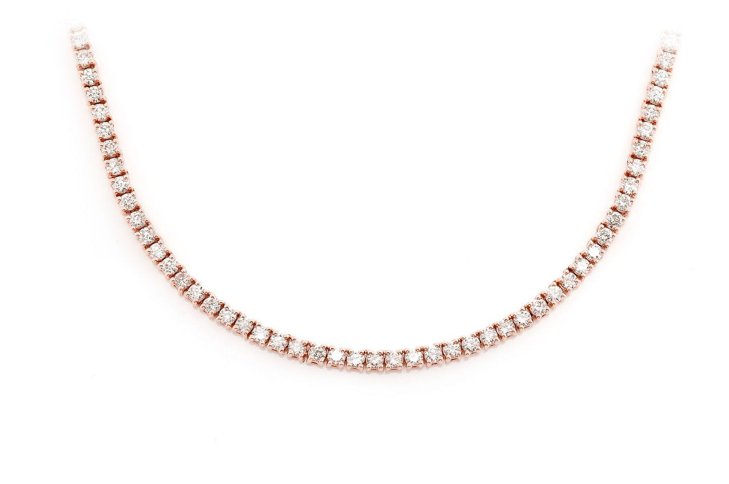COLIER TENIS CU 2 VÂRFURI, AUR MASIV DE 14K, 5.50 CT
