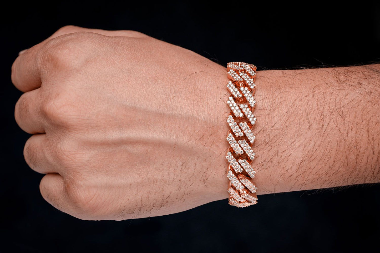 13MM DIAMOND RAISED PRONG MIAMI CUBAN BRACELET 14K SOLID GOLD 11.25CTW