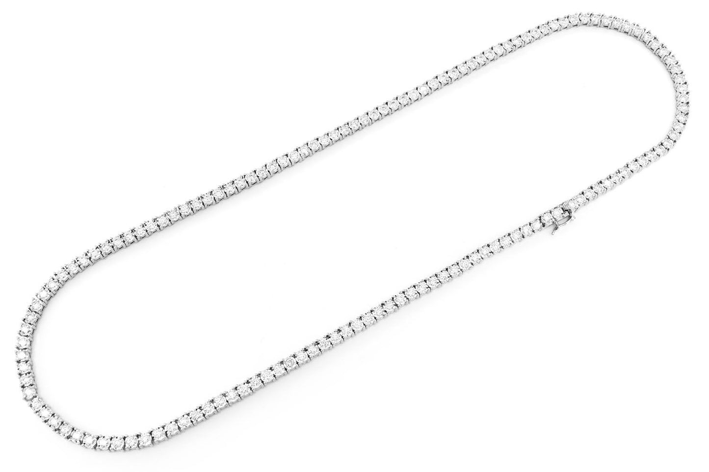 COLIER TENIS CU SET MIRACULOS DE 9PT, AUR MASIV DE 14K, 10.00CTW