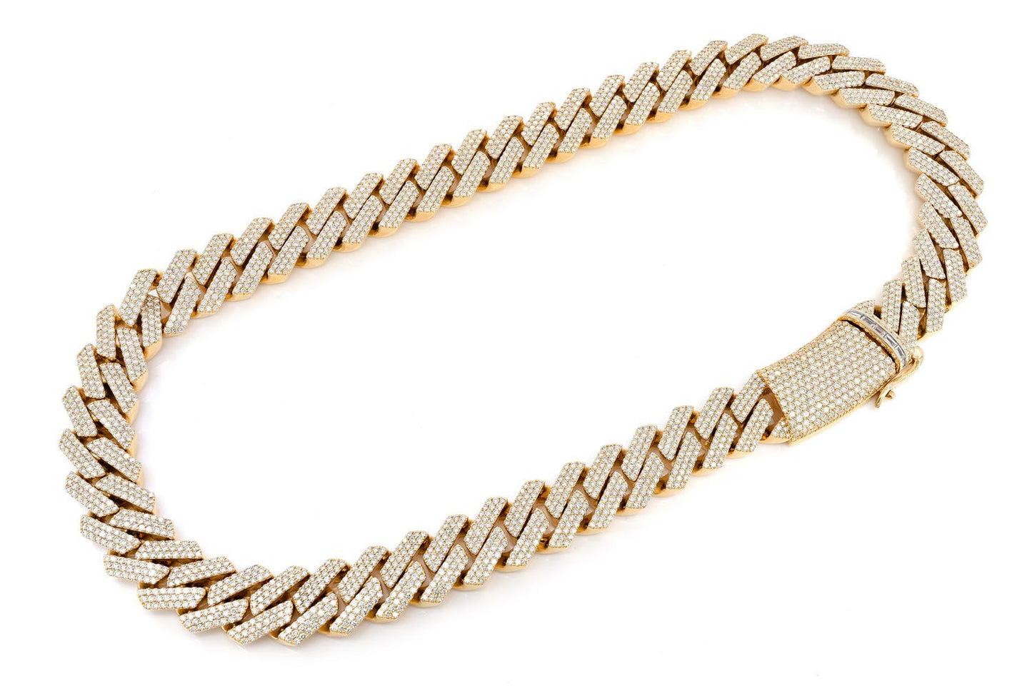 20MM RAISED PRONG MIAMI CUBAN DIAMOND NECKLACE 14K SOLID GOLD 60.00CTW