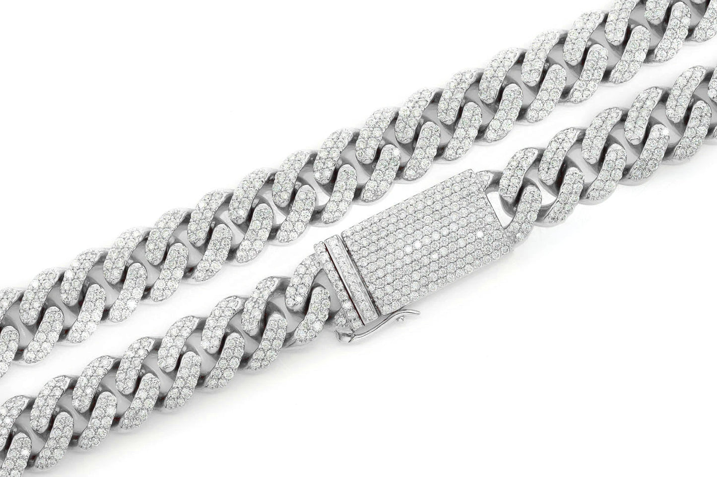 10MM MIAMI CUBAN DIAMOND NECKLACE 14K SOLID GOLD 14.00CTW