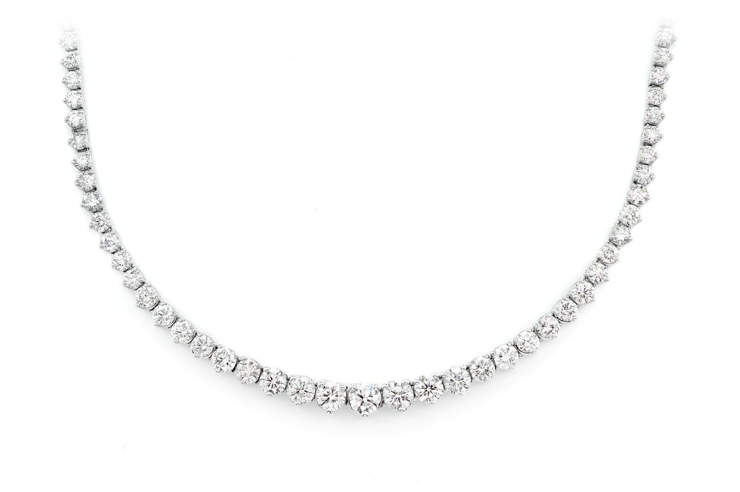 COLIER CU TRIPLOURI CU DIAMANTE, AUR MASIV DE 14K, 7.10 CT