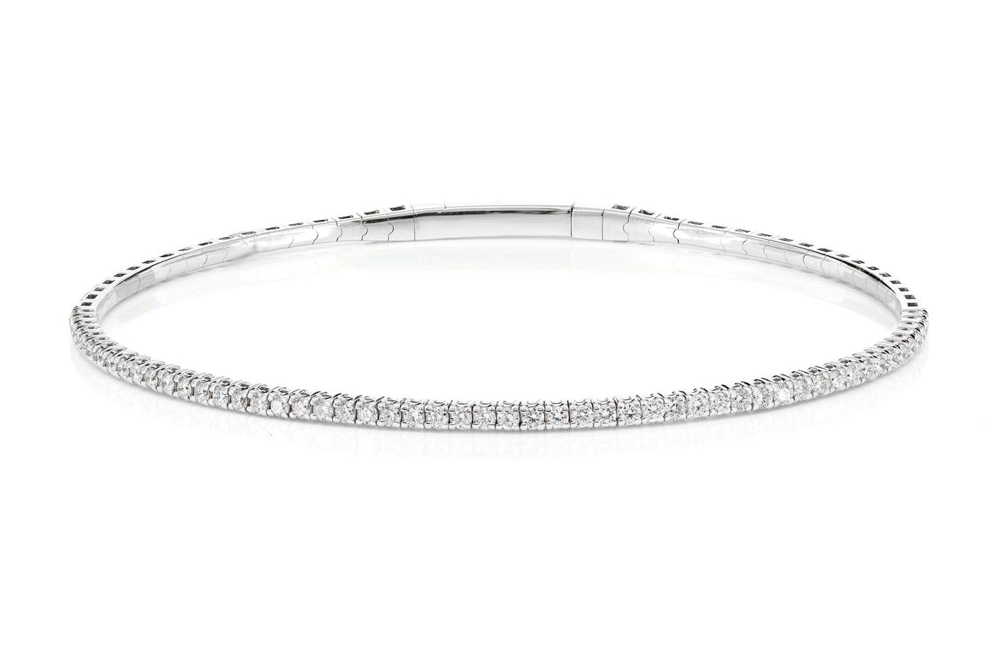 BRĂȚARĂ TENIS FLEXIBILĂ CU DIAMANTE, SET PRONG, AUR MASIV DE 14K, 0.70CT