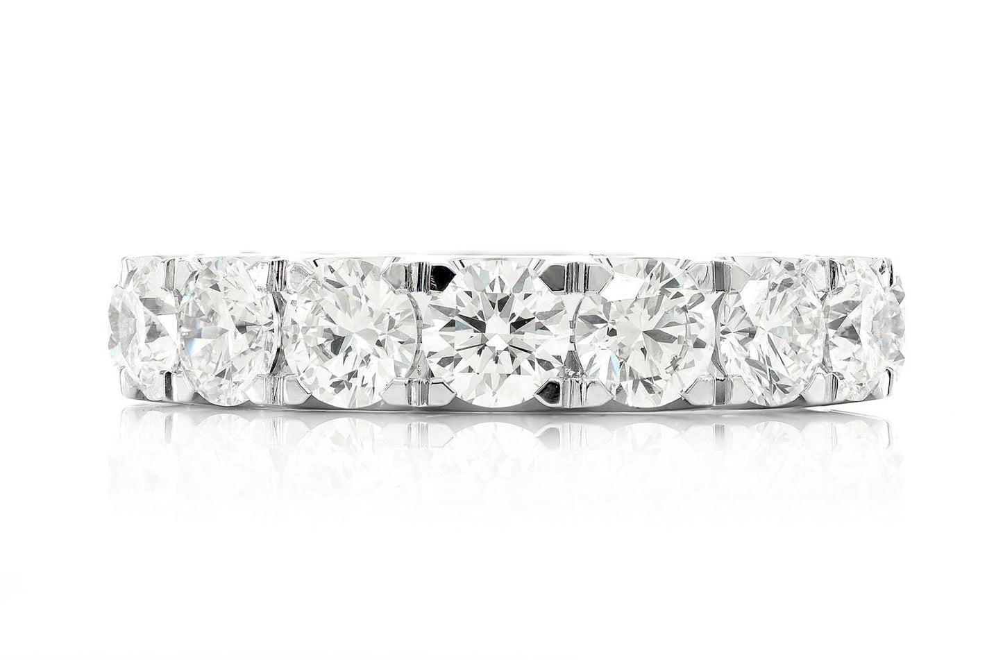 Inel cu diamante Eternity de 30 de puncte, aur masiv de 14 karate, 4,50 ct.