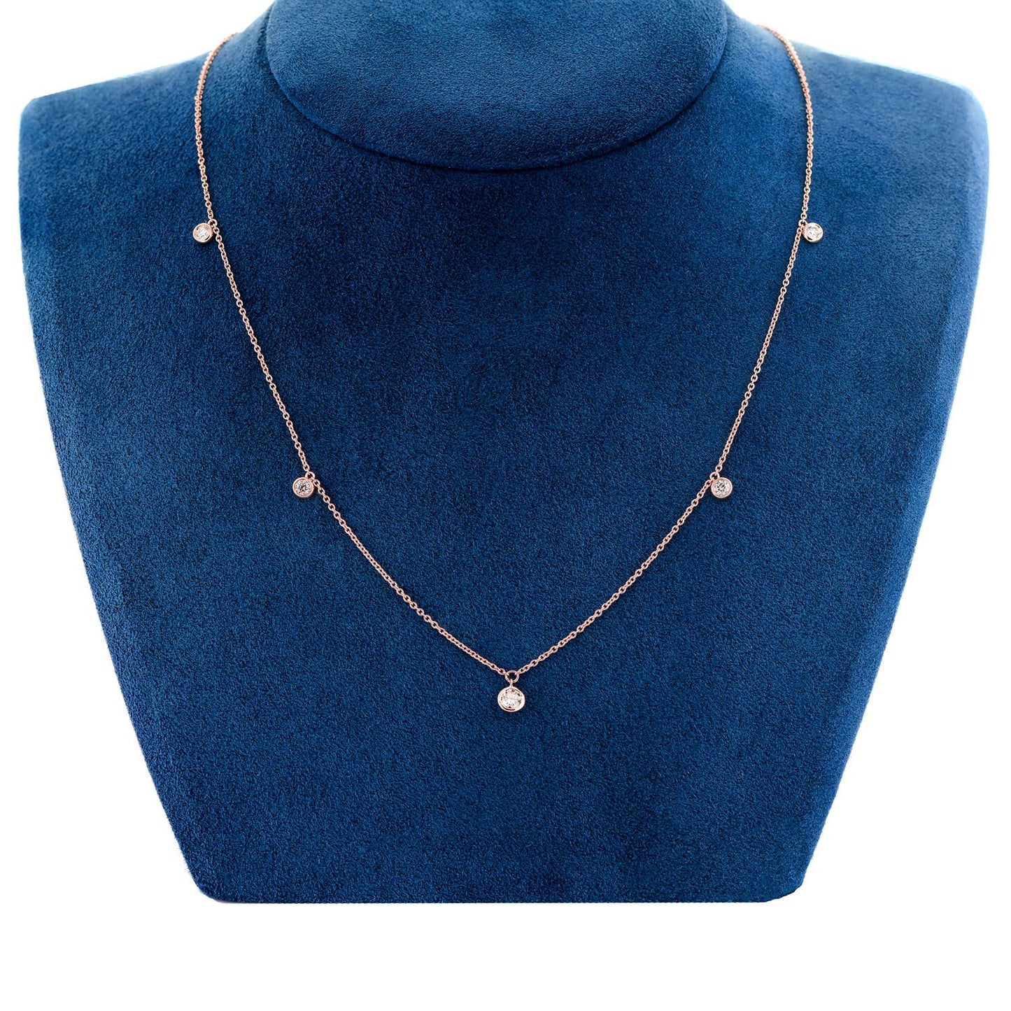 COLIER CU PICATĂ STATION BEZEL, AUR MASIV DE 14K, 0.60CT