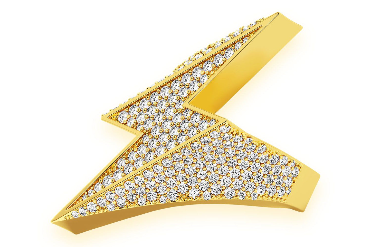 LIGHTNING BOLT DIAMOND RING 14K SOLID GOLD 2.25CTW