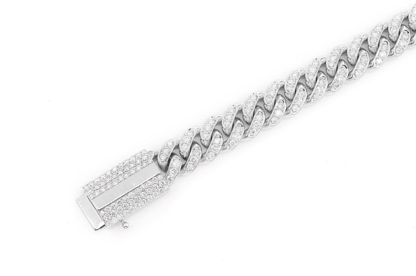 8MM MIAMI CUBAN DIAMOND BRACELET 14K SOLID GOLD 4.00CTW