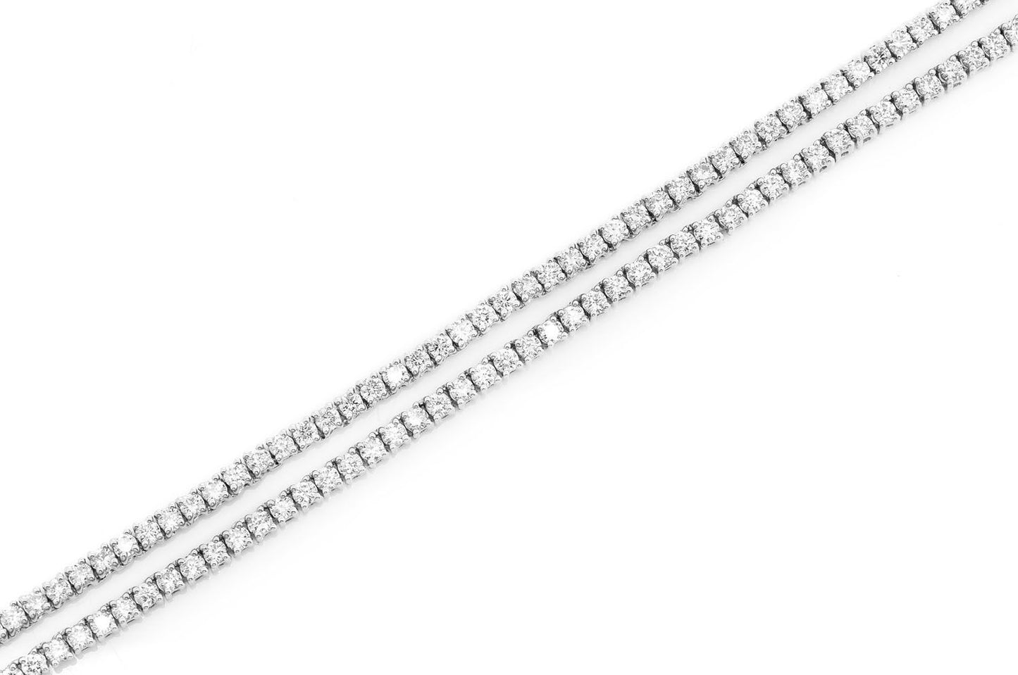 COLIER TENIS CU 2 VÂRFURI, AUR MASIV DE 14K, 5.50 CT