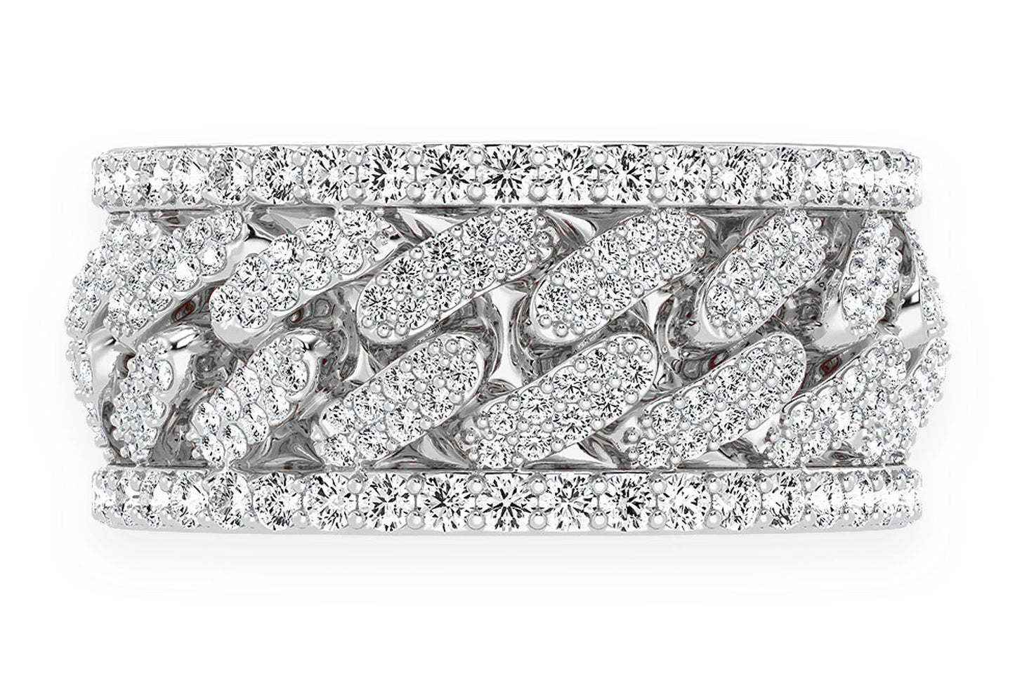 MIAMI CUBAN DIAMOND RING 14K SOLID GOLD 1.50CTW