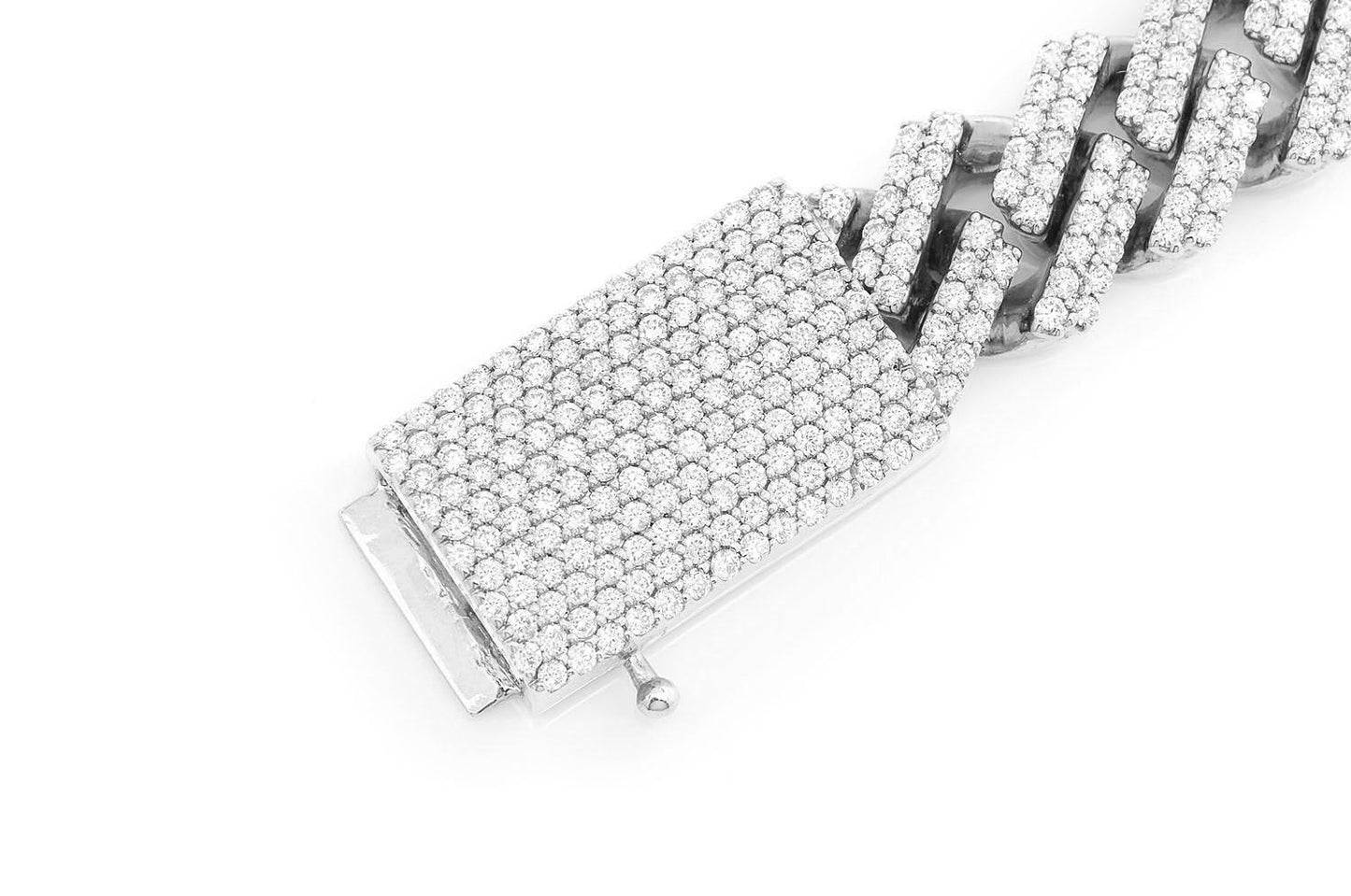 11MM RAISED DIAMOND CUBAN LINK BRACELET 14K SOLID GOLD 8.50CTW