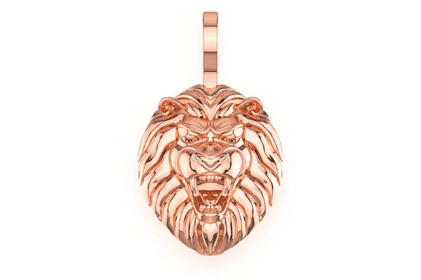 STRIPED LION PENDANT 14K SOLID GOLD