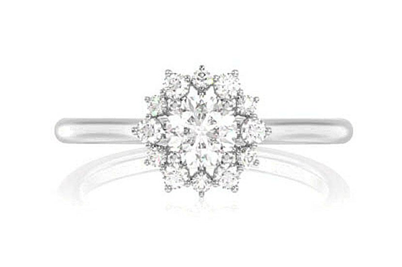 0.45CTW FLOWER BURST - DIAMOND ENGAGEMENT RING