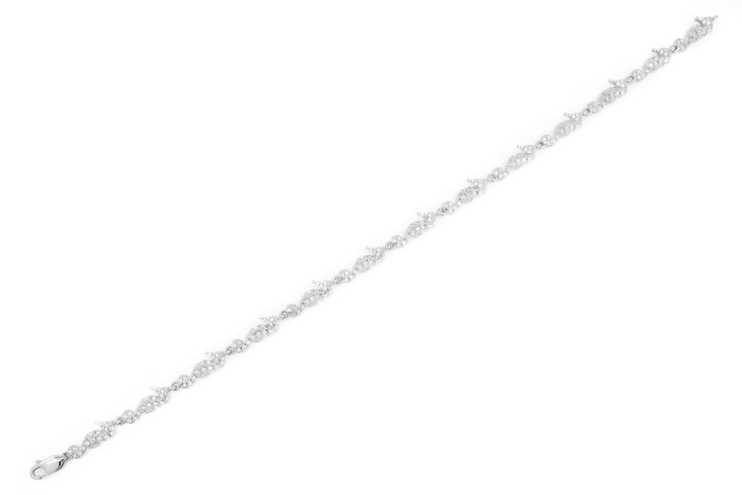 SEAHORSE ETERNITY DIAMOND BRACELET 14K SOLID GOLD 1.35CTW