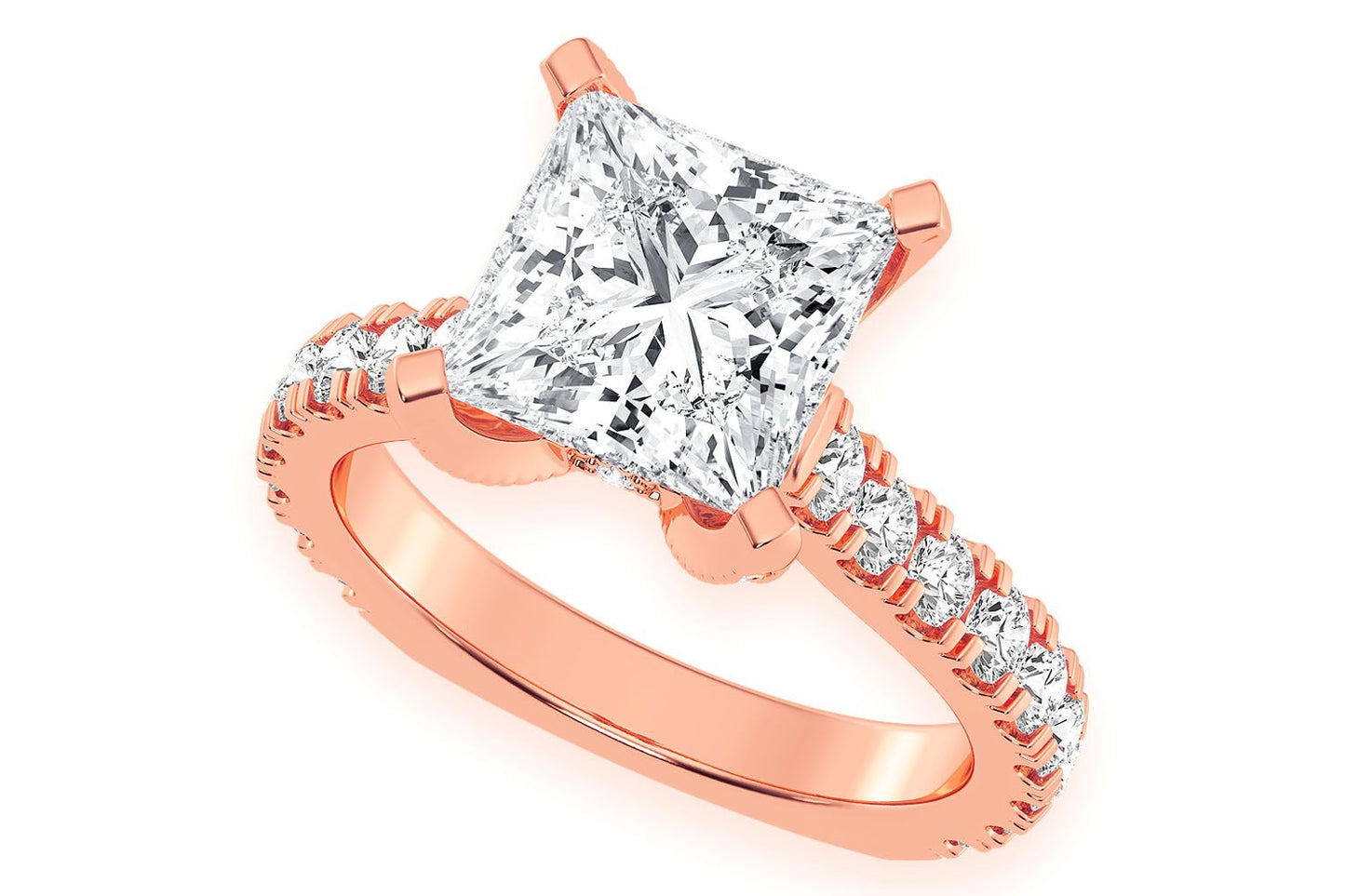 THINN - 3.00CT PRINCESS CUT - DIAMOND ENGAGEMENT RING