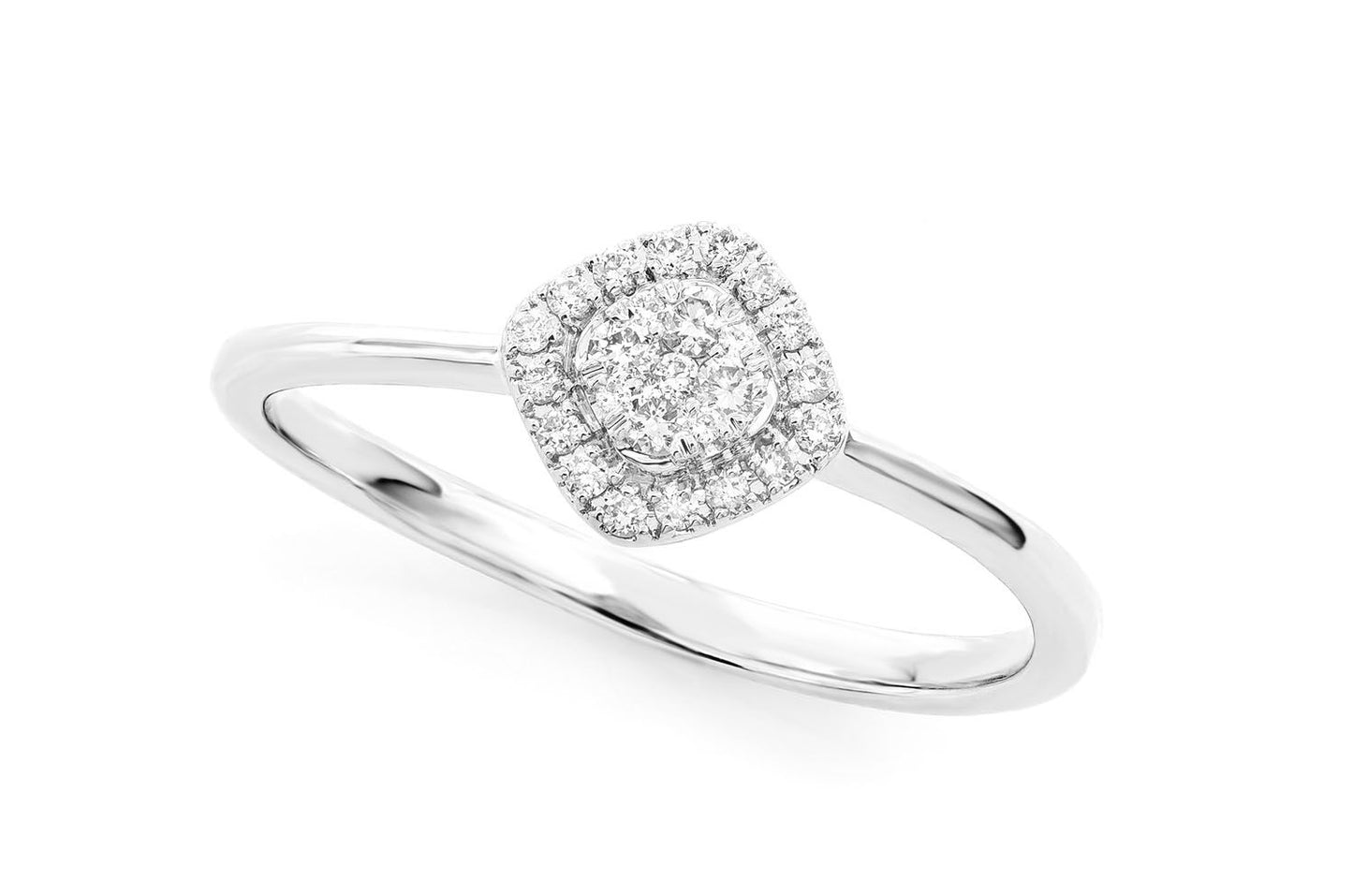 INEL CU ROMBOANE ȘI DIAMANTE, AUR MASIV DE 14K, 0.15CT